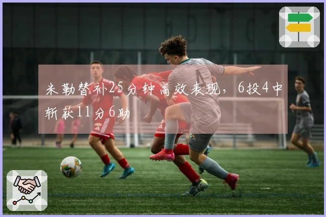 米勒替补25分钟高效表现，6投4中斩获11分6助